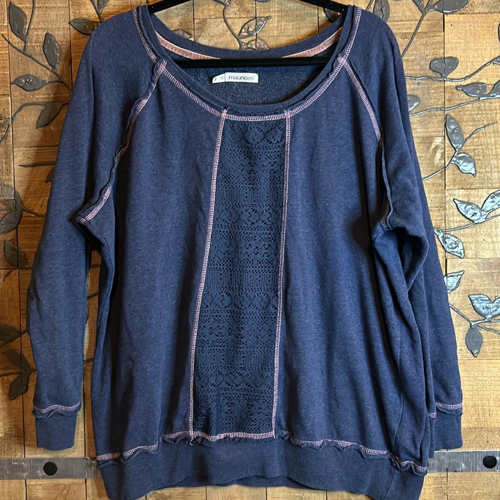 Maurice’s Crew Neck Raw Hem Sweatshirt